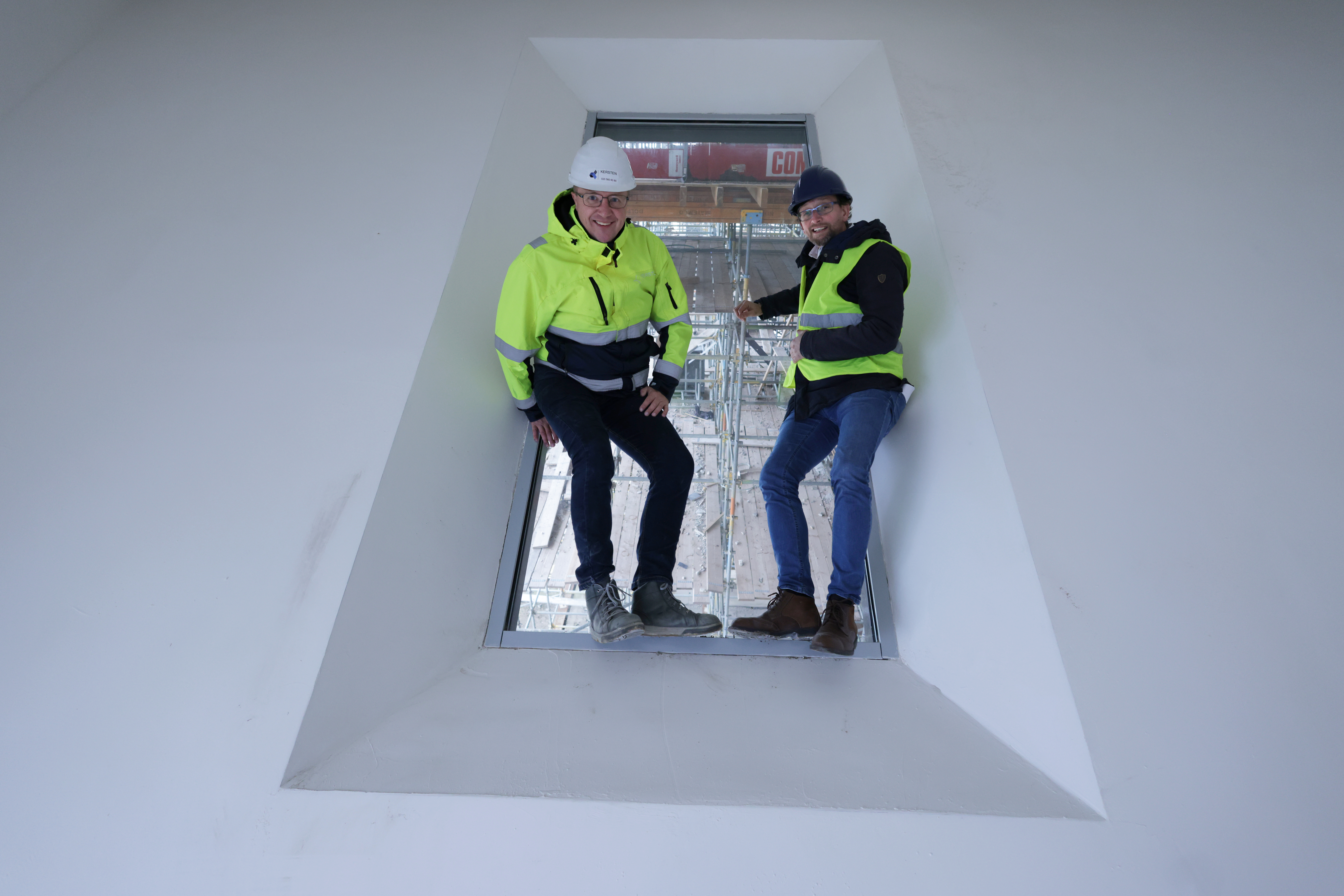Ronald Struik (left): 'The fire-resistant windows are walkable and in keeping with our series of special projects. It was a terrific collaboration with AGC Pyrobel.' 